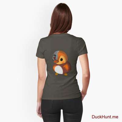 Mechanical Duck Army Fitted T-Shirt (Back printed) image