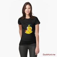 Royal Duck Black Fitted T-Shirt (Front printed)