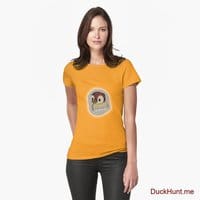 Ghost Duck (foggy) Gold Fitted T-Shirt (Front printed)