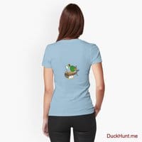 Kamikaze Duck Light Blue Fitted T-Shirt (Back printed)
