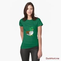 Normal Duck Green Fitted T-Shirt (Front printed)