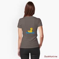 Plastic Duck Dark Grey Fitted T-Shirt (Back printed)