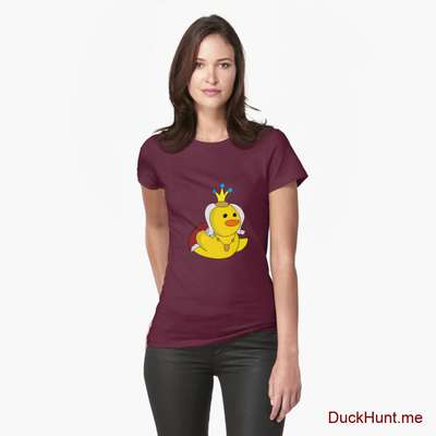 Royal Duck Dark Red Fitted T-Shirt (Front printed) image