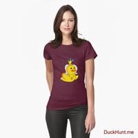 Royal Duck Dark Red Fitted T-Shirt (Front printed)