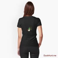 Prof Duck Black Fitted T-Shirt (Back printed)