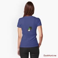 Prof Duck Blue Fitted T-Shirt (Back printed)
