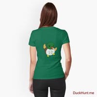 Super duck Green Fitted T-Shirt (Back printed)