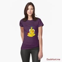 Royal Duck Eggplant Fitted T-Shirt (Front printed)