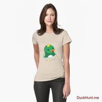 Baby duck Creme Fitted T-Shirt (Front printed)
