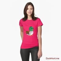 Normal Duck Berry Fitted T-Shirt (Front printed)
