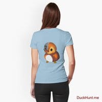 Mechanical Duck Light Blue Fitted T-Shirt (Back printed)