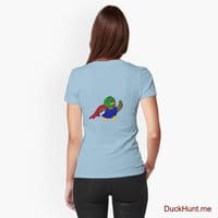 Alive Boss Duck Light Blue Fitted T-Shirt (Back printed)
