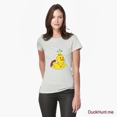 Royal Duck Light Grey Fitted T-Shirt (Front printed) image