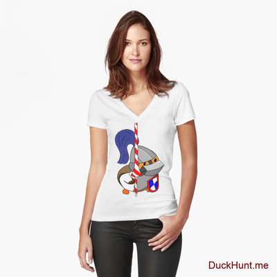 Armored Duck Fitted V-Neck T-Shirt image