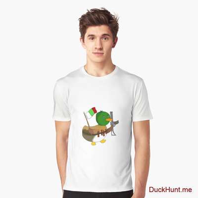 Kamikaze Duck White Graphic T-Shirt image