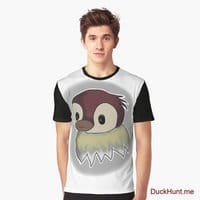 Ghost Duck (foggy) Black Graphic T-Shirt