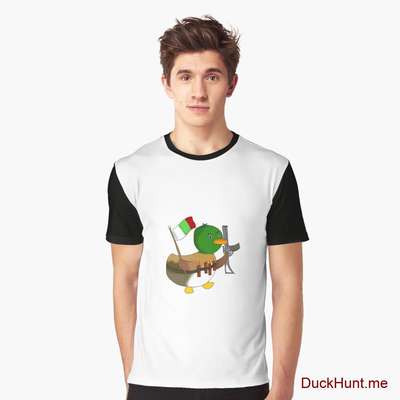 Kamikaze Duck Black Graphic T-Shirt image