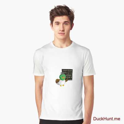 Prof Duck White Graphic T-Shirt image