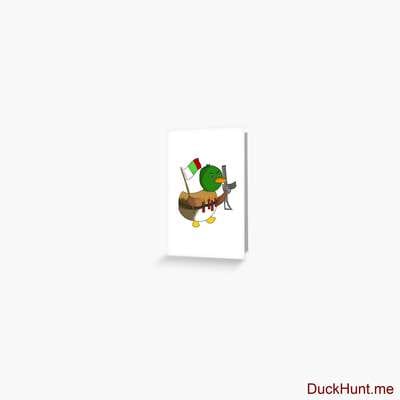 Kamikaze Duck Greeting Card image