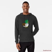Normal Duck Charcoal Lightweight Hoodie (Front printed)
