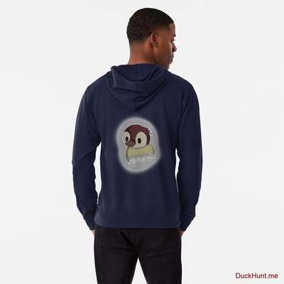 Ghost Duck (foggy) Navy Lightweight Hoodie (Back printed) image