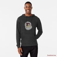 Ghost Duck (foggy) Charcoal Lightweight Hoodie (Front printed)