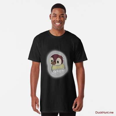 Ghost Duck (foggy) Black Long T-Shirt (Front printed) image