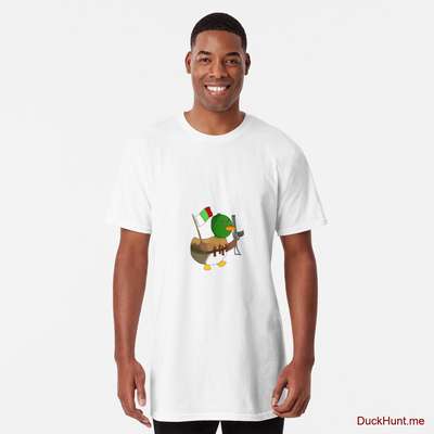 Kamikaze Duck White Long T-Shirt (Front printed) image