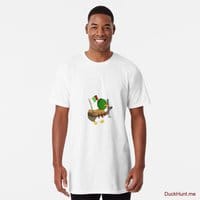 Kamikaze Duck White Long T-Shirt (Front printed)