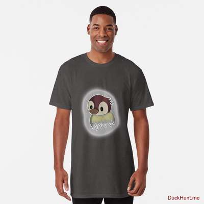 Ghost Duck (foggy) Charcoal Heather Long T-Shirt (Front printed) image