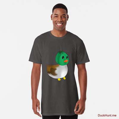Normal Duck Charcoal Heather Long T-Shirt (Front printed) image