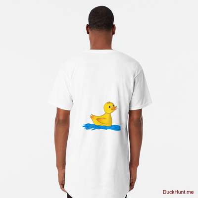 Plastic Duck White Long T-Shirt (Back printed) image