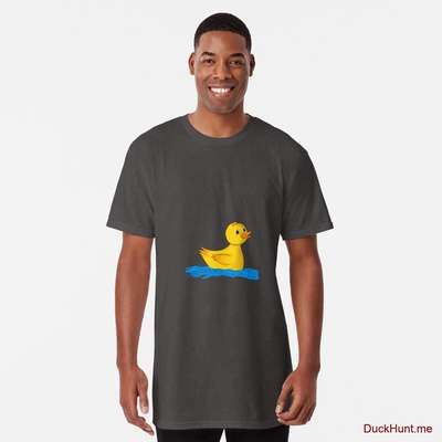 Plastic Duck Charcoal Heather Long T-Shirt (Front printed) image