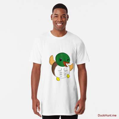 Super duck White Long T-Shirt (Front printed) image