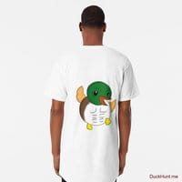 Super duck White Long T-Shirt (Back printed)