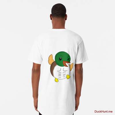 Super duck White Long T-Shirt (Back printed) image