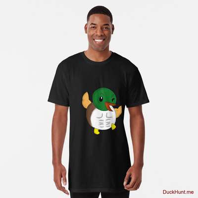 Super duck Black Long T-Shirt (Front printed) image