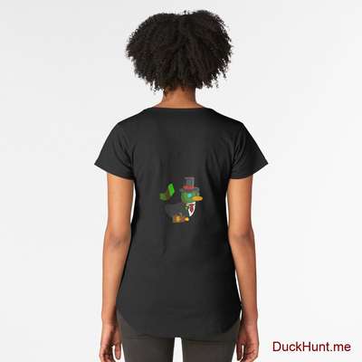 Golden Duck Black Premium Scoop T-Shirt (Back printed) image