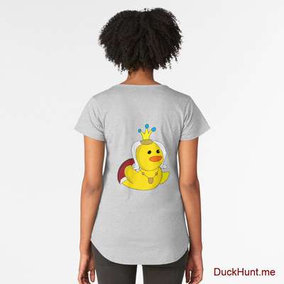 Royal Duck Heather Grey Premium Scoop T-Shirt (Back printed) image