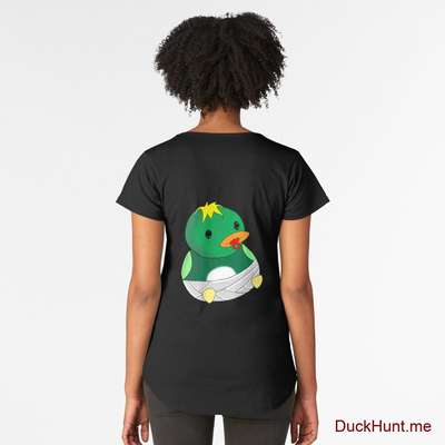 Baby duck Black Premium Scoop T-Shirt (Back printed) image