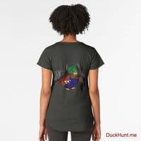 Dead Boss Duck (smoky) Coal Premium Scoop T-Shirt (Back printed)