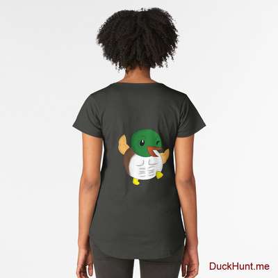Super duck Coal Premium Scoop T-Shirt (Back printed) image