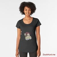 Ghost Duck (fogless) Black Premium Scoop T-Shirt (Front printed)