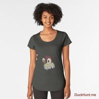 Ghost Duck (fogless) Coal Premium Scoop T-Shirt (Front printed)