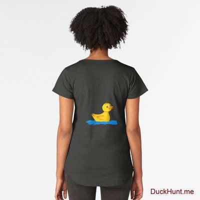 Plastic Duck Coal Premium Scoop T-Shirt (Back printed) image