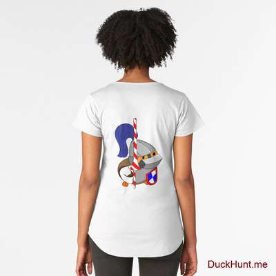 Armored Duck White Premium Scoop T-Shirt (Back printed) image