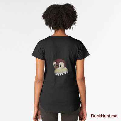 Ghost Duck (fogless) Black Premium Scoop T-Shirt (Back printed) image