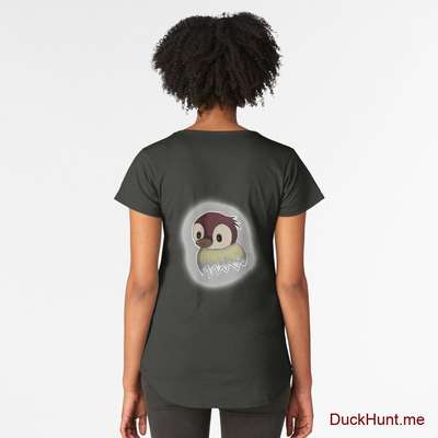 Ghost Duck (foggy) Coal Premium Scoop T-Shirt (Back printed) image