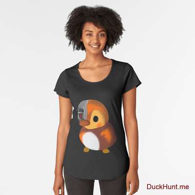 Mechanical Duck Black Premium Scoop T-Shirt (Back printed) image