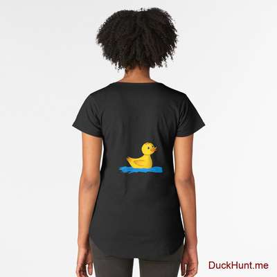 Plastic Duck Black Premium Scoop T-Shirt (Back printed) image